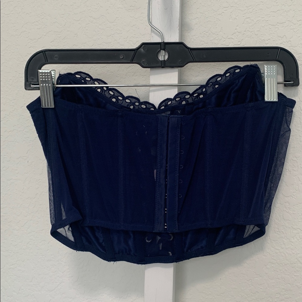 Victoria's Secret Navy Lace Corset Bustier - Picture 4 of 4